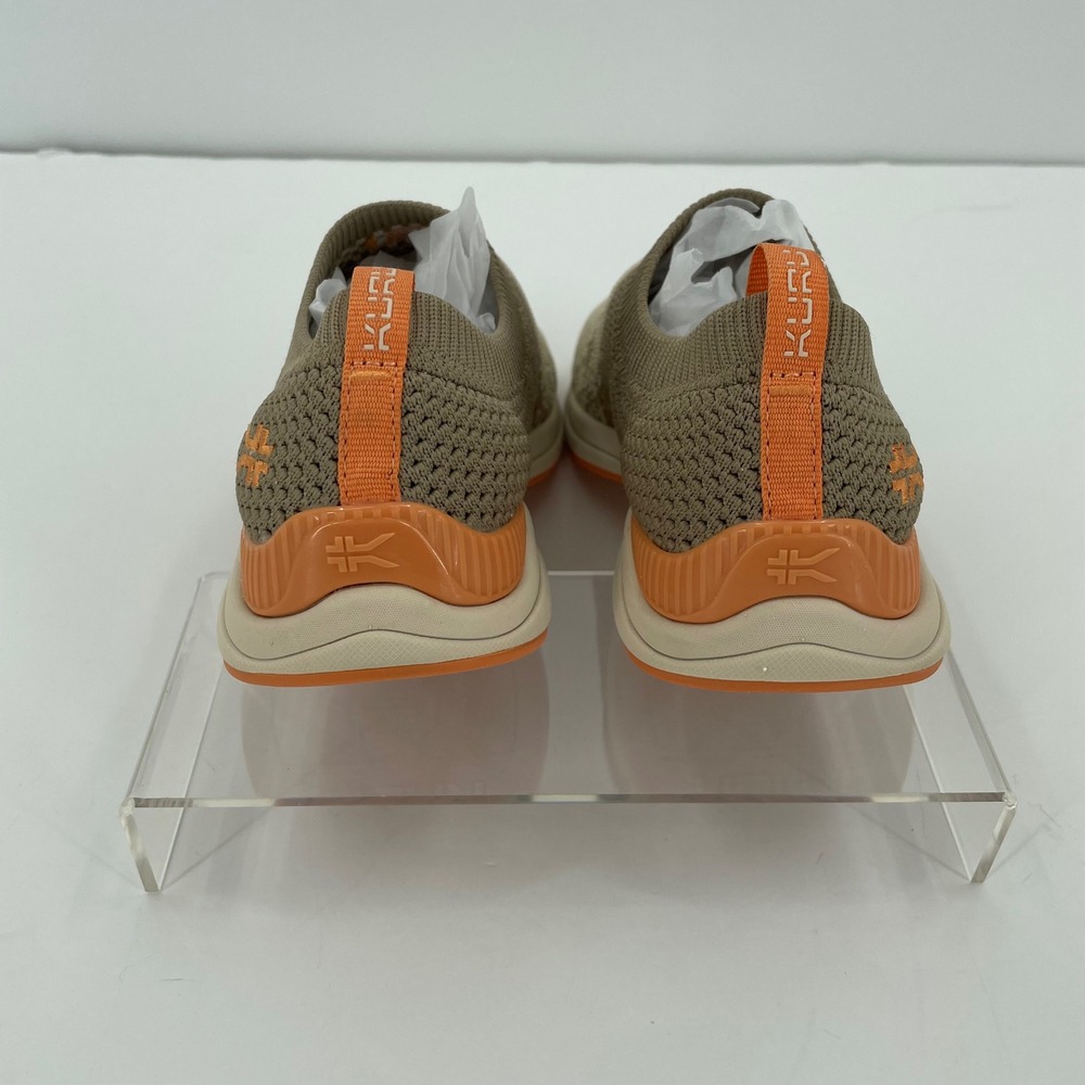 Kuru Womens Slip On Sneakers 5.5 Taupe Orange Nova Knit Walking Comfort Shoes - Picture 4 of 12